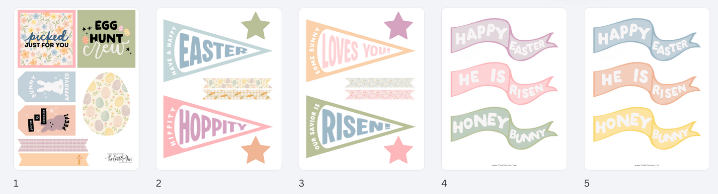 Easter Flag + Tags | printable flags + tags