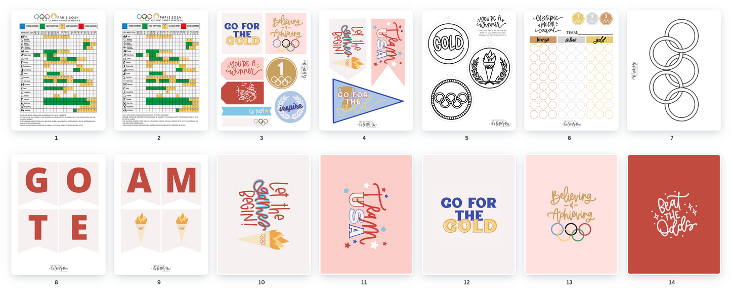 Olympic Bundle | Printable Bundle