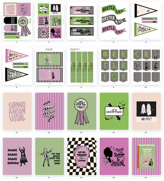 Beetlejuice Collection | Printable bundle