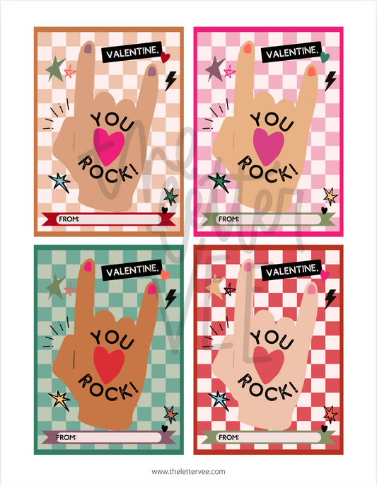 You Rock Valentines | Printable Valentines