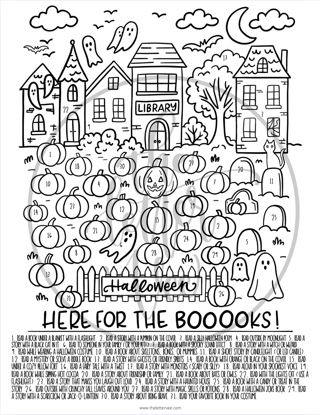 Halloween Reading Advent Countdown | The Letter Vee x Little Books & Nooks