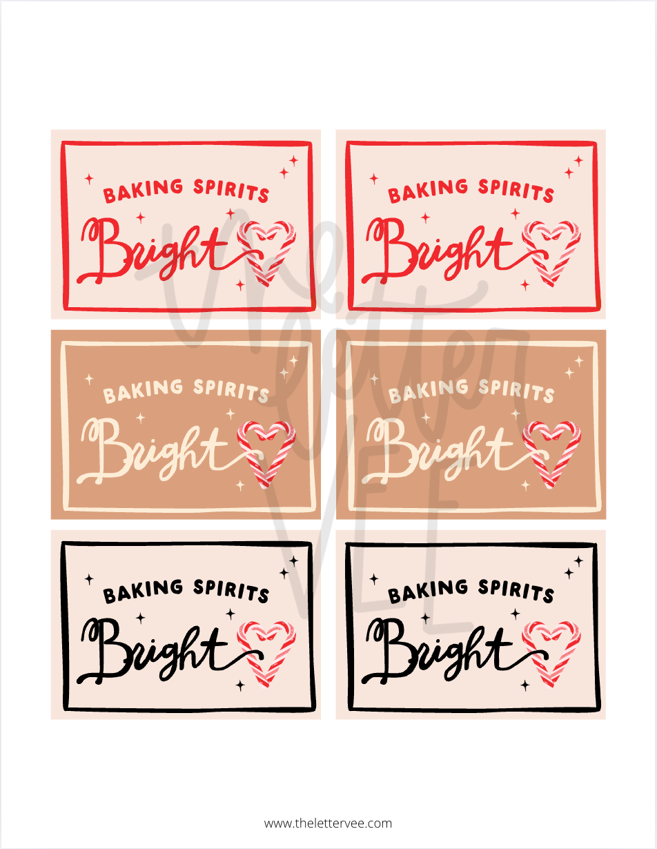 Baking Spirits Bright - updated | Tags and Flags