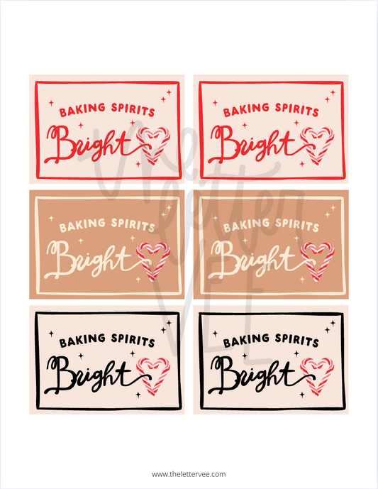 Baking Spirits Bright - updated | Tags and Flags