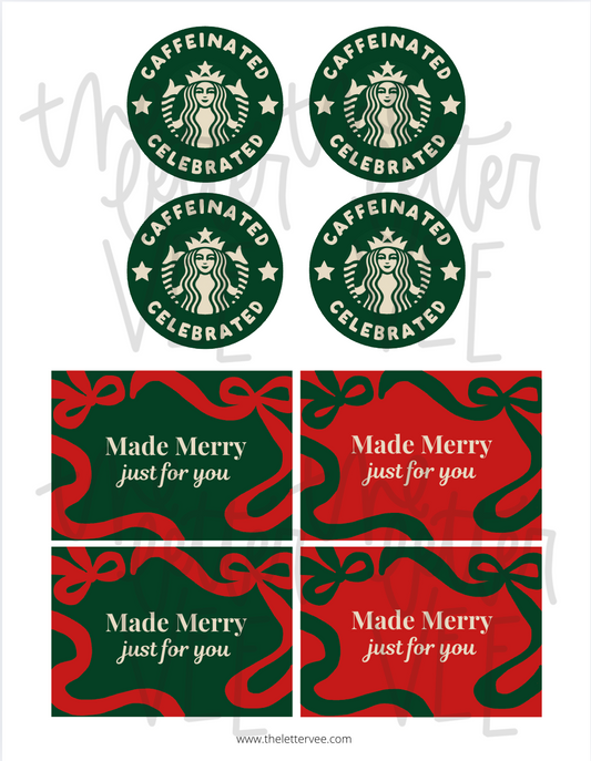 Made Merry Just for You | Starbucks Gift Tags