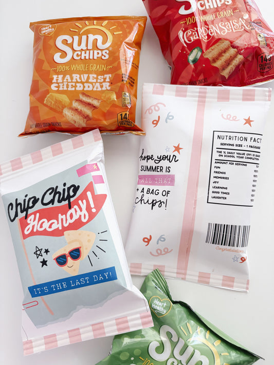 Chip Chip Hooray it's the last day! | Printable Chip Bag