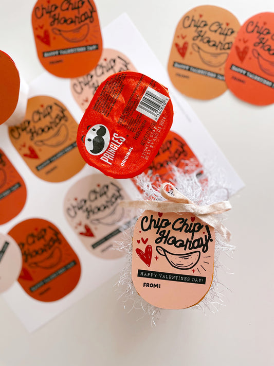 Chip Chip Hooray Pringles | Printable Valentines