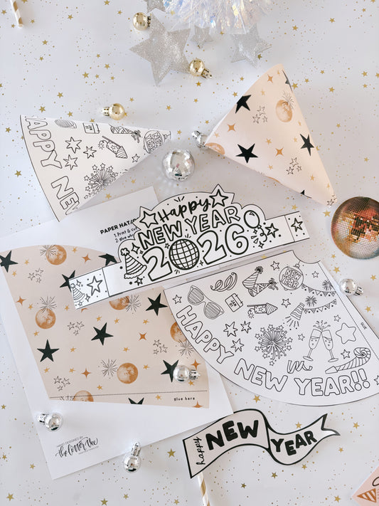 New Year's Party Hats | Printable Activity