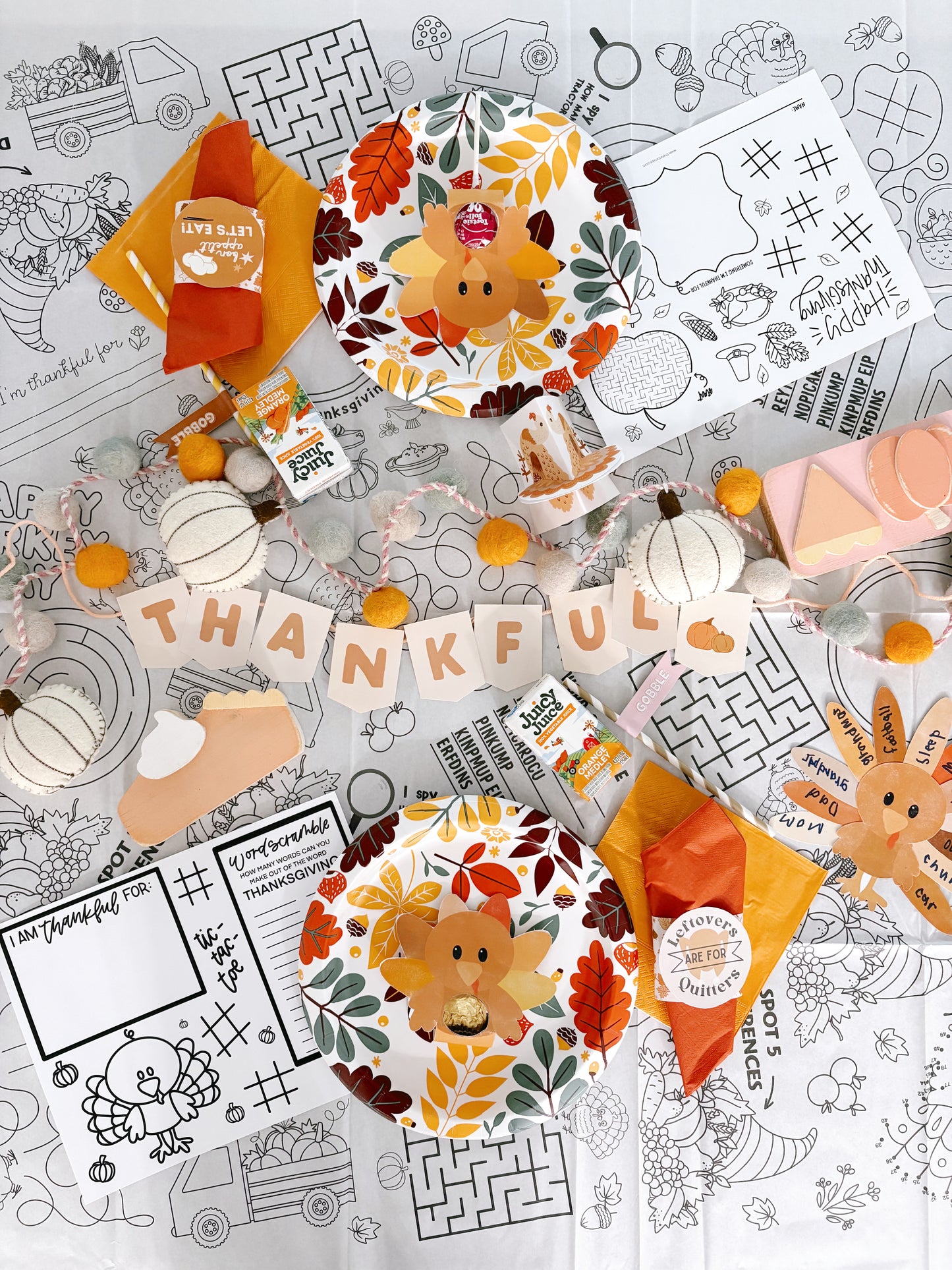 Turkey Place Cards | Printable Thanksgiving Table Decor