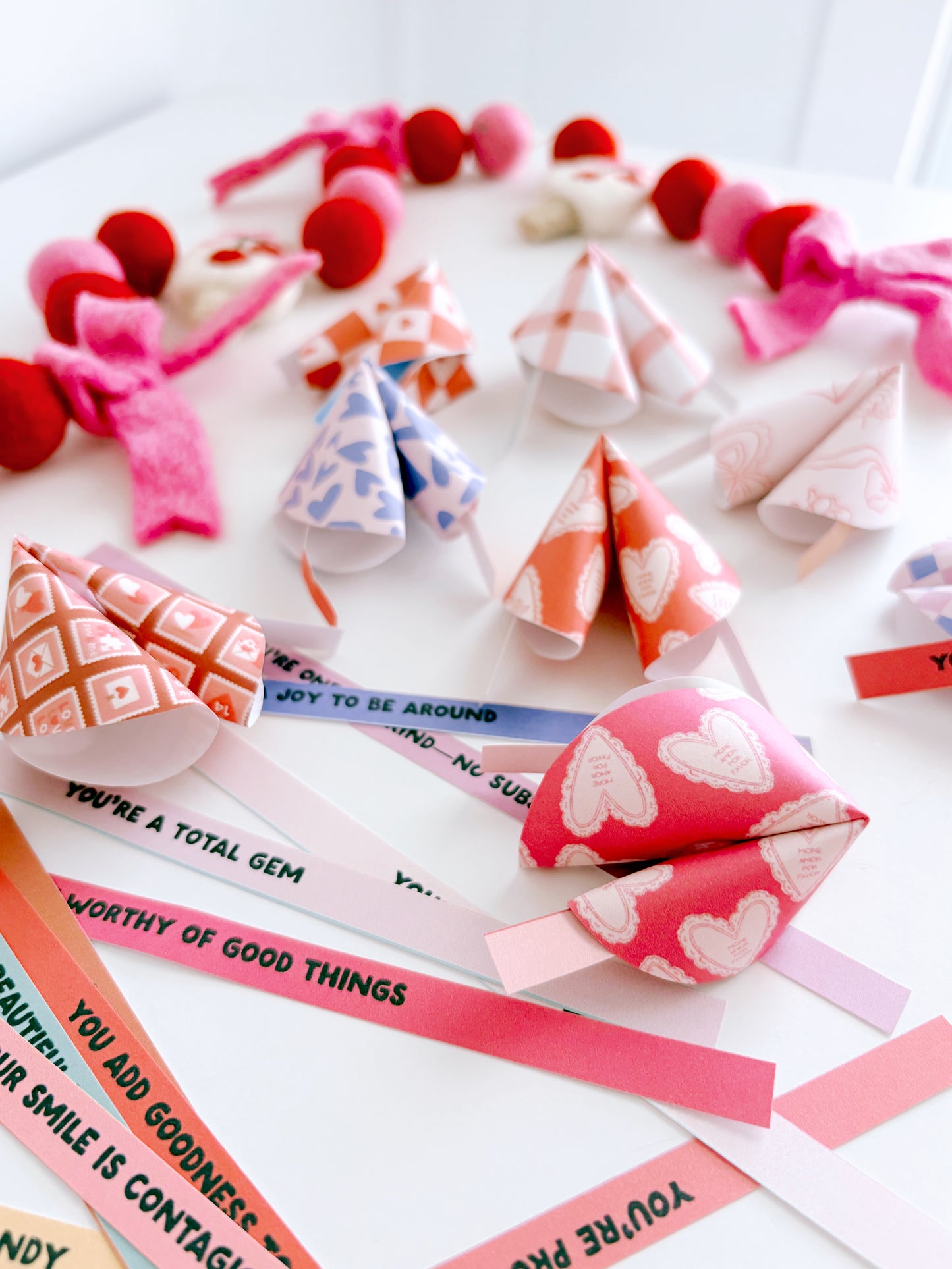 Paper Fortune Cookie Valentines | Printable Valentines