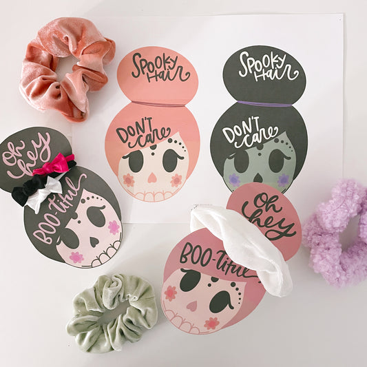 Halloween Scrunchie Holders | Printable gift