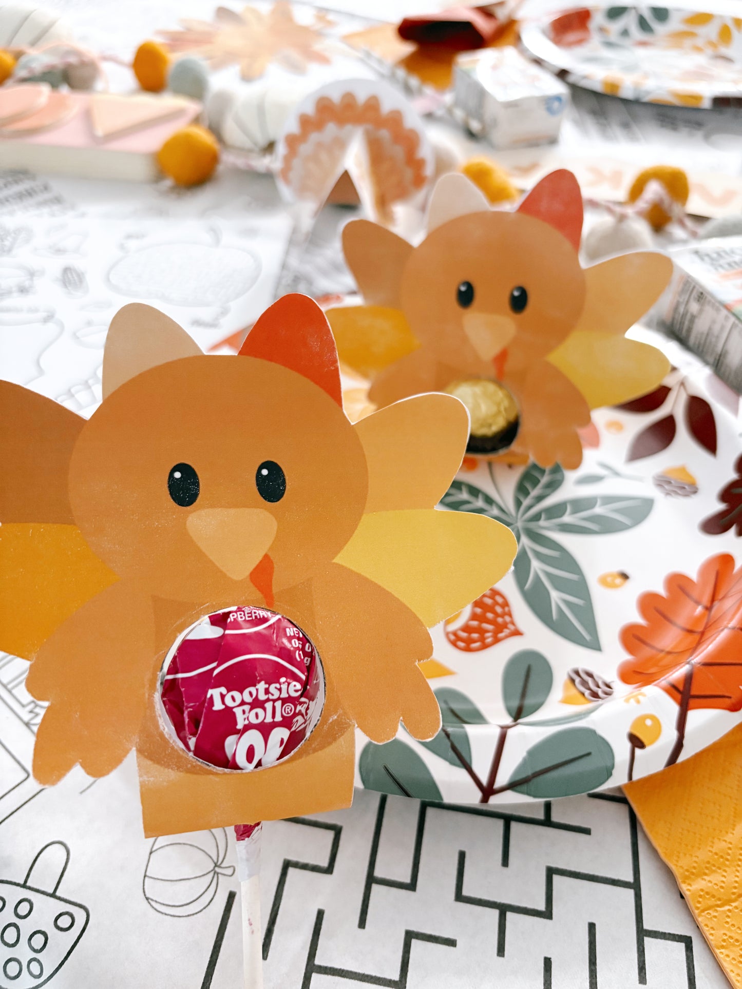 Turkey Treat Holders | Thanksgiving Lollipop or Candy Holder Printable