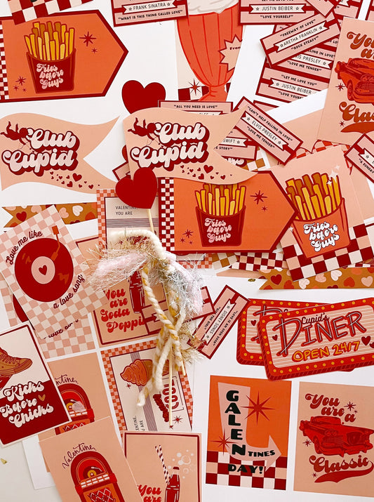 50's Diner Valentine Collection | Printable Valentines