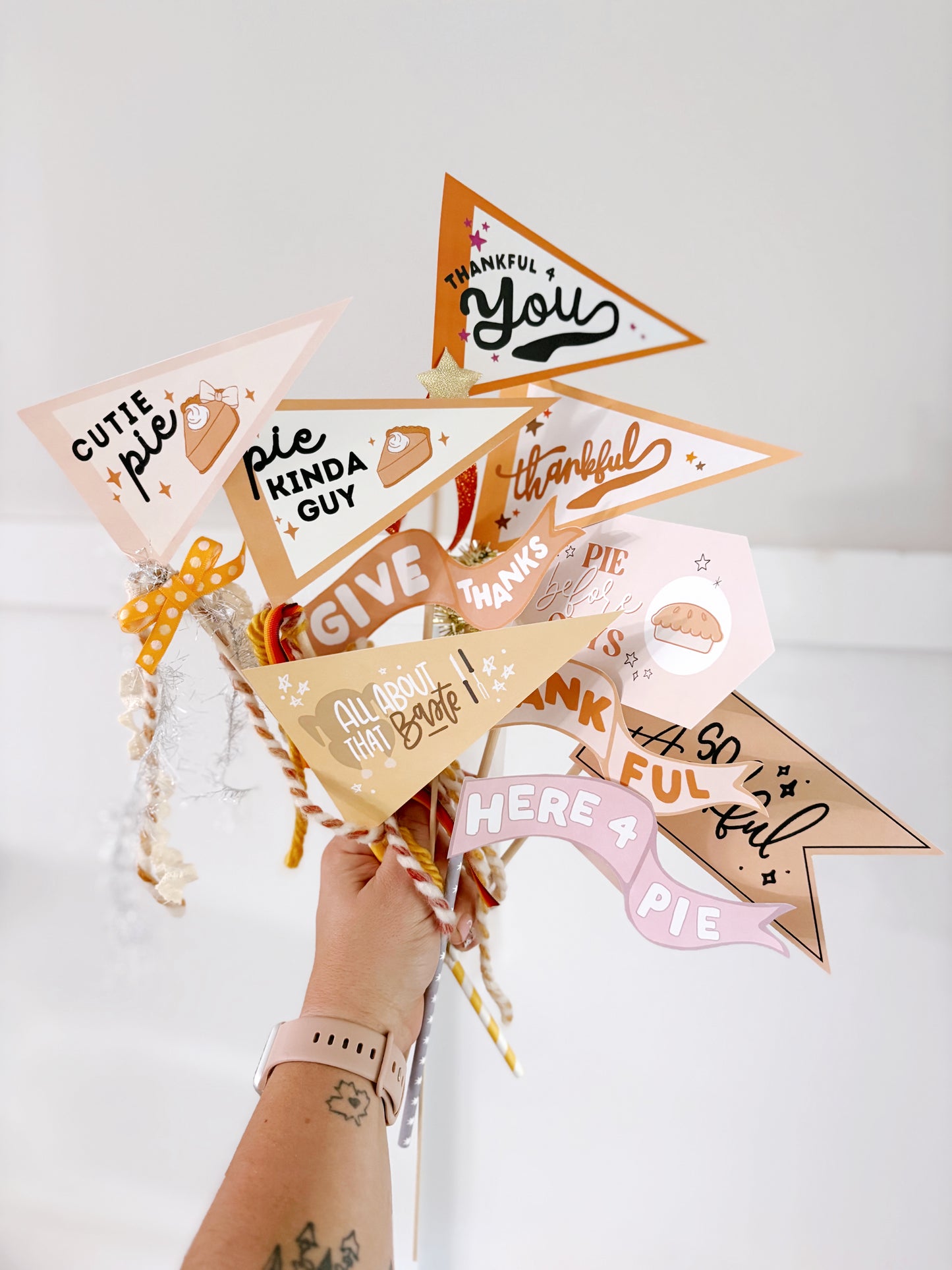 Thanksgiving Vol.5 Flags + Tags | Printable Flags and Tags