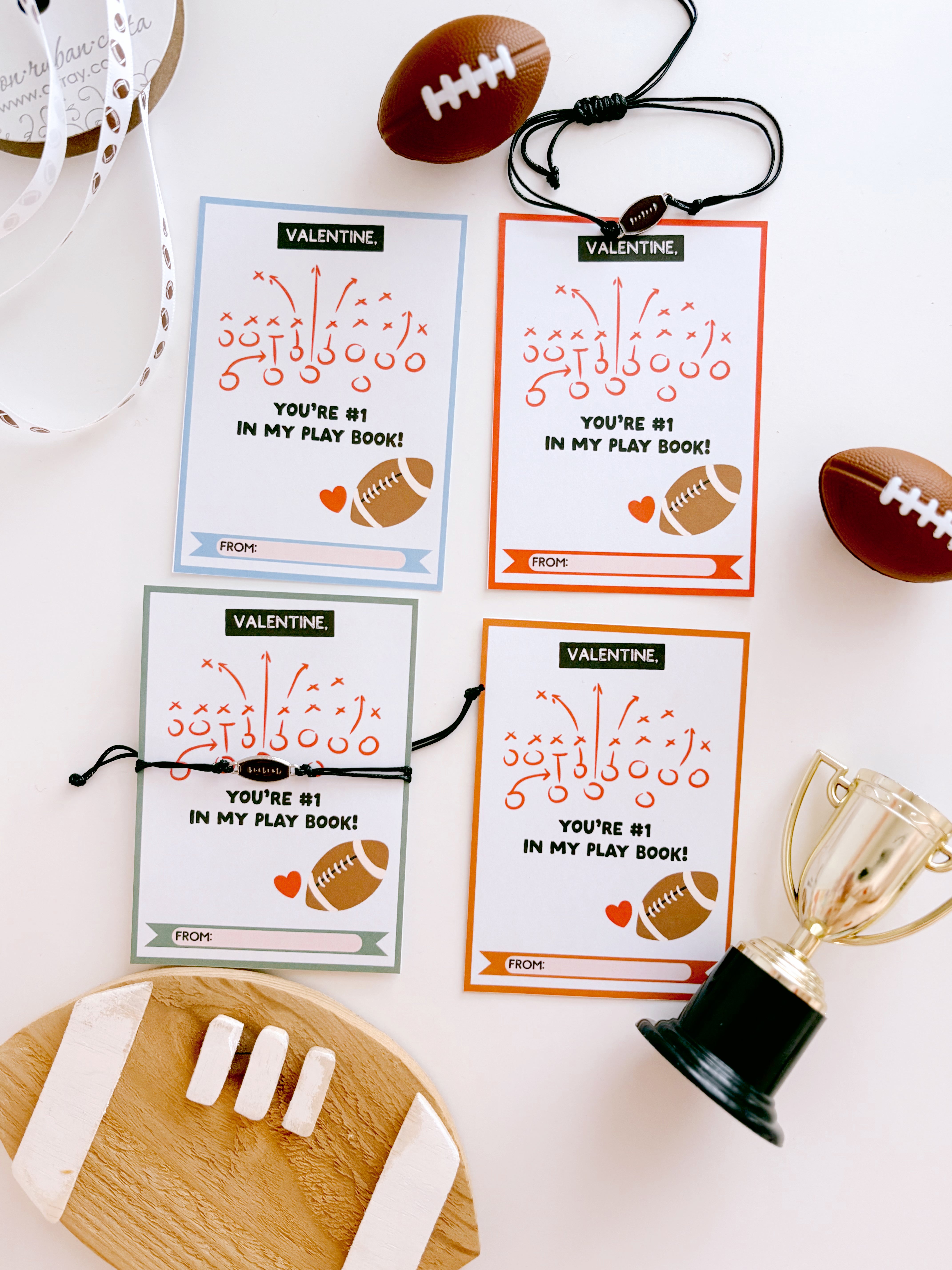 Football Playbook Valentines | Printable Valentines – The Letter Vee
