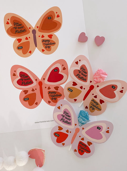 Butterfly Valentines | Printable Valentines