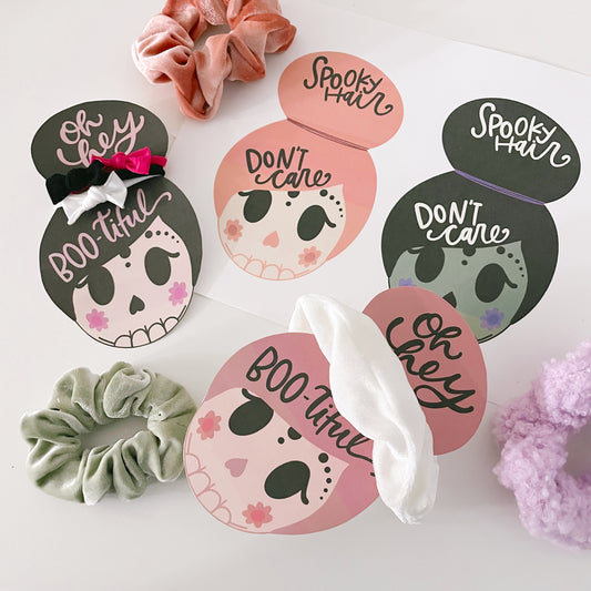 Halloween Scrunchie Holders | Printable gift