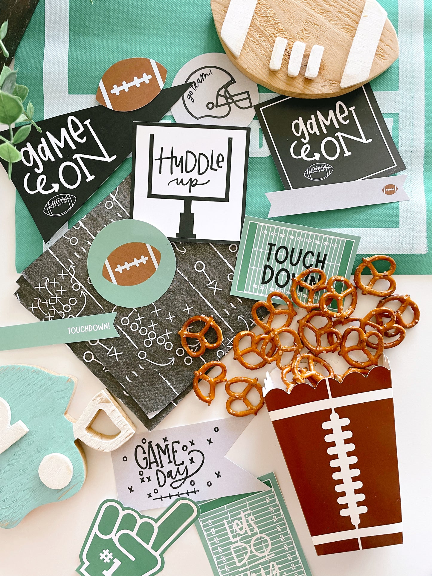 Game Day prints | Football flags and tags