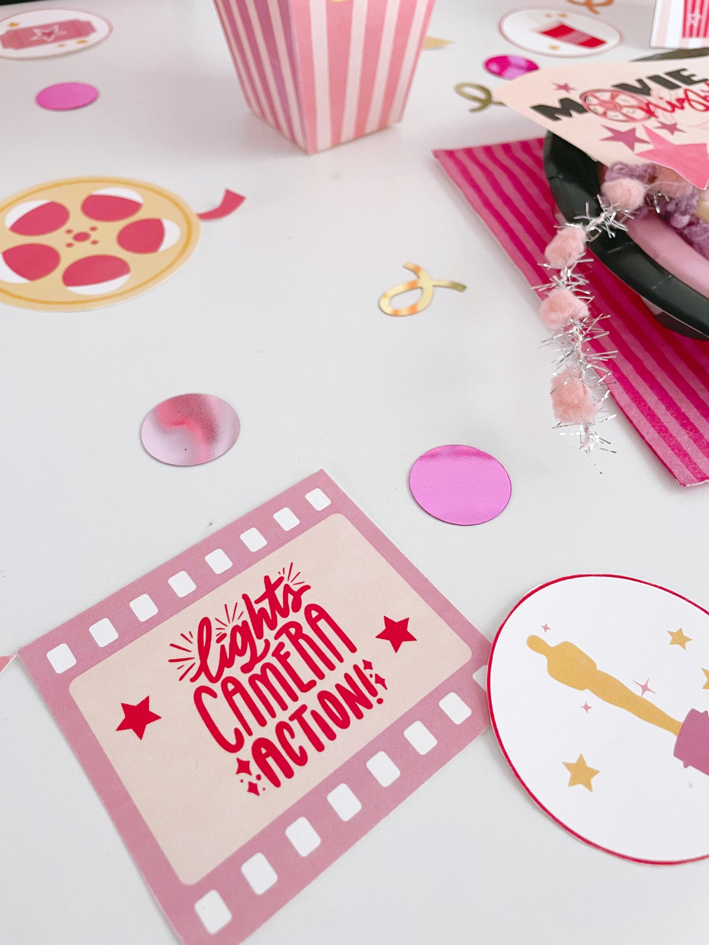 Movie Night PINK Bundle | Printable bundle