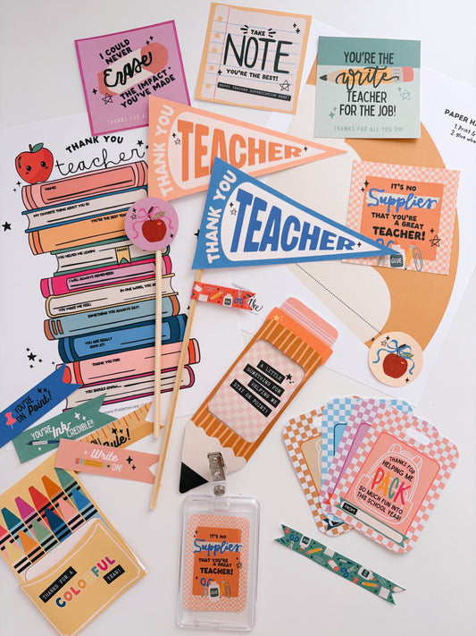 Teacher Appreciation School Supplies Theme | Teacher Appreciation