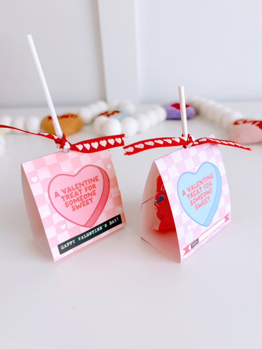 Valentine Lollipop Holder | Printable Valentines