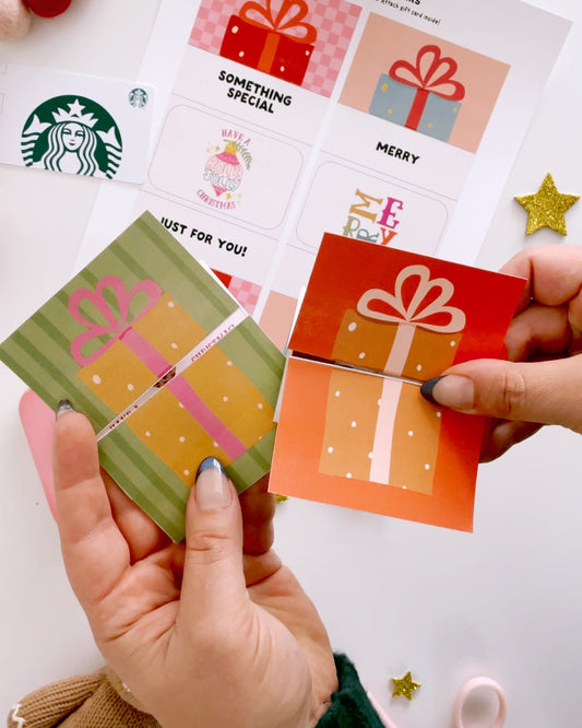 Foldable Present Card holders | Printable Gift