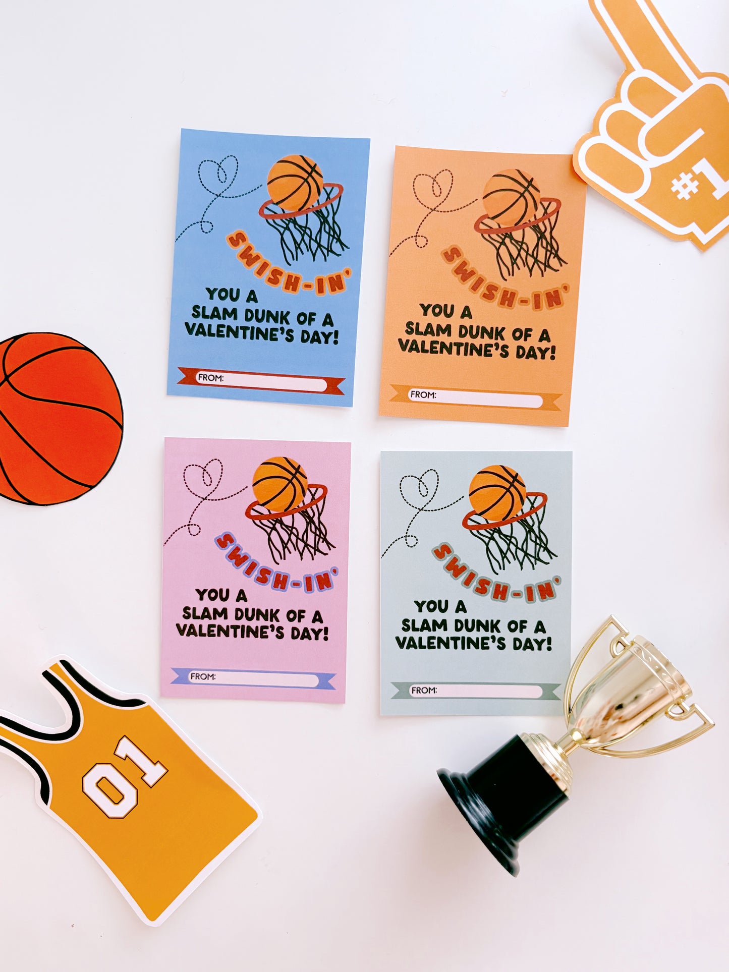 Basketball Swishin' Valentines | Printable Valentines