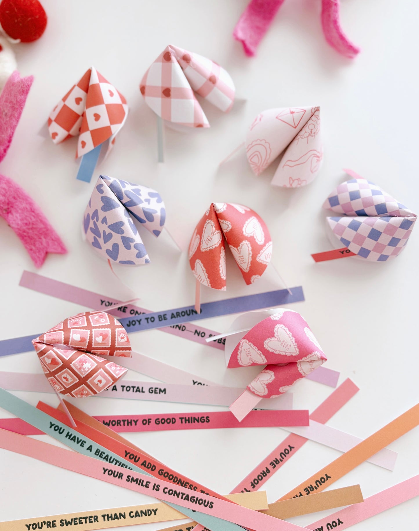 Paper Fortune Cookie Valentines | Printable Valentines