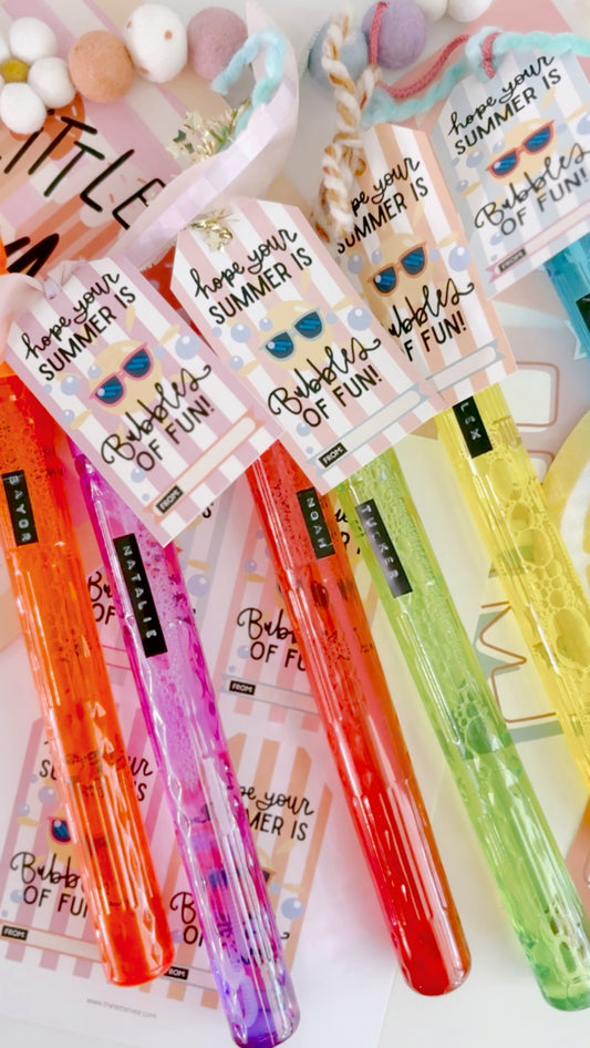 Hope your Summer is BUBBLES of fun | End of School/Summer Tags