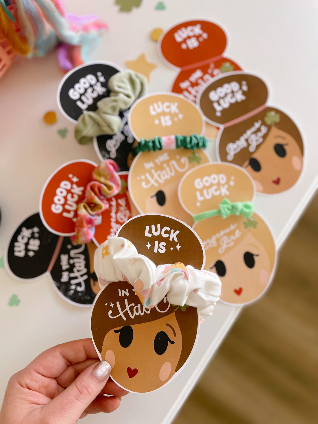 Luck is in the HAIR | Good Luck Gorgeous Girl | Scrunchie printables ...
