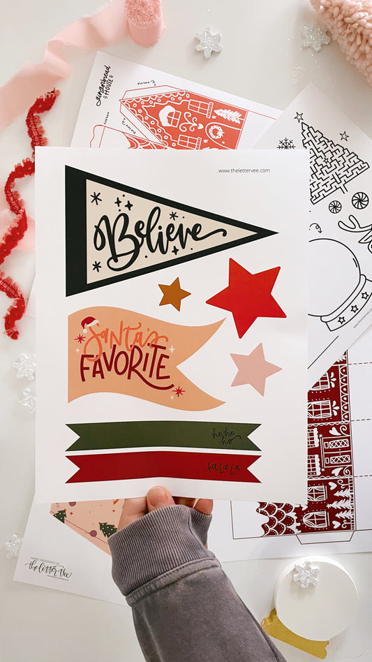 Christmas tags and flags | Printable tags