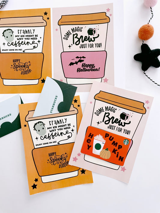 Halloween Gift Card holders | Printable Gift