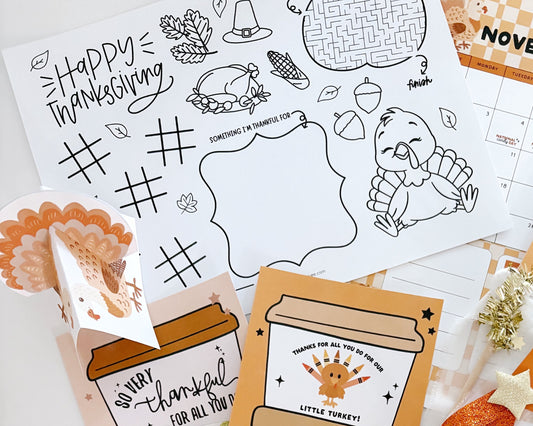 Thanksgiving Activity Placemat | Kids’ Thanksgiving Coloring Page