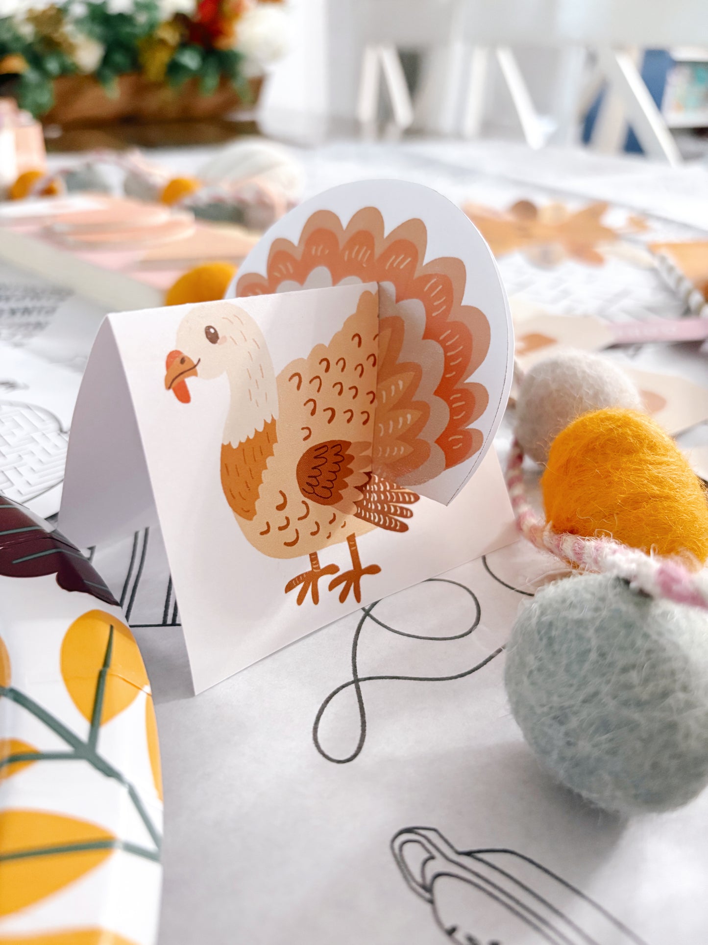Turkey Place Cards | Printable Thanksgiving Table Decor
