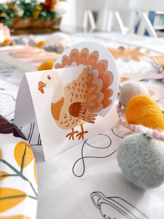 Turkey Place Cards | Printable Thanksgiving Table Decor