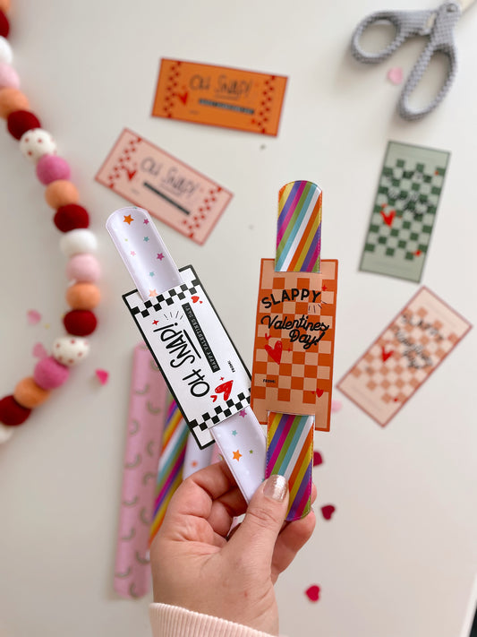 Slap Bracelet Valentines | Printable Valentines