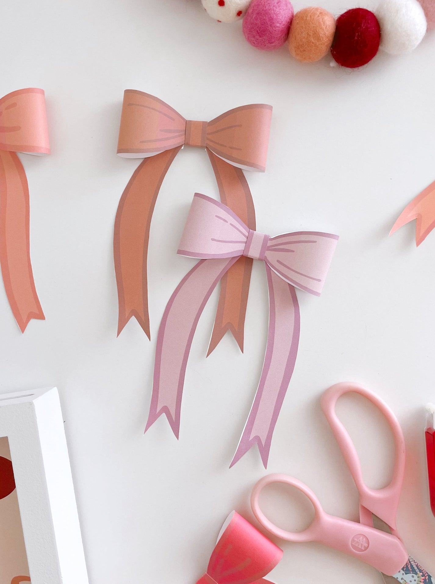 Paper Bows | Printable decor – The Letter Vee