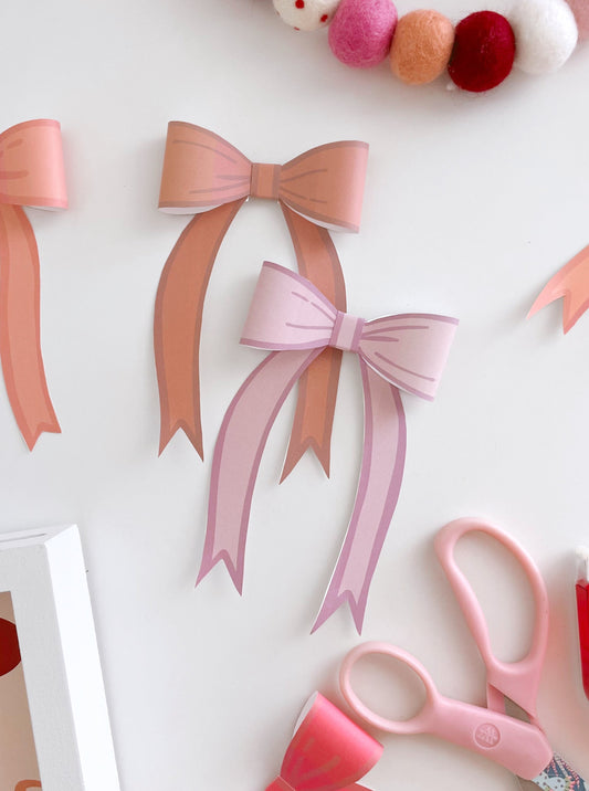 Paper Bows | Printable decor