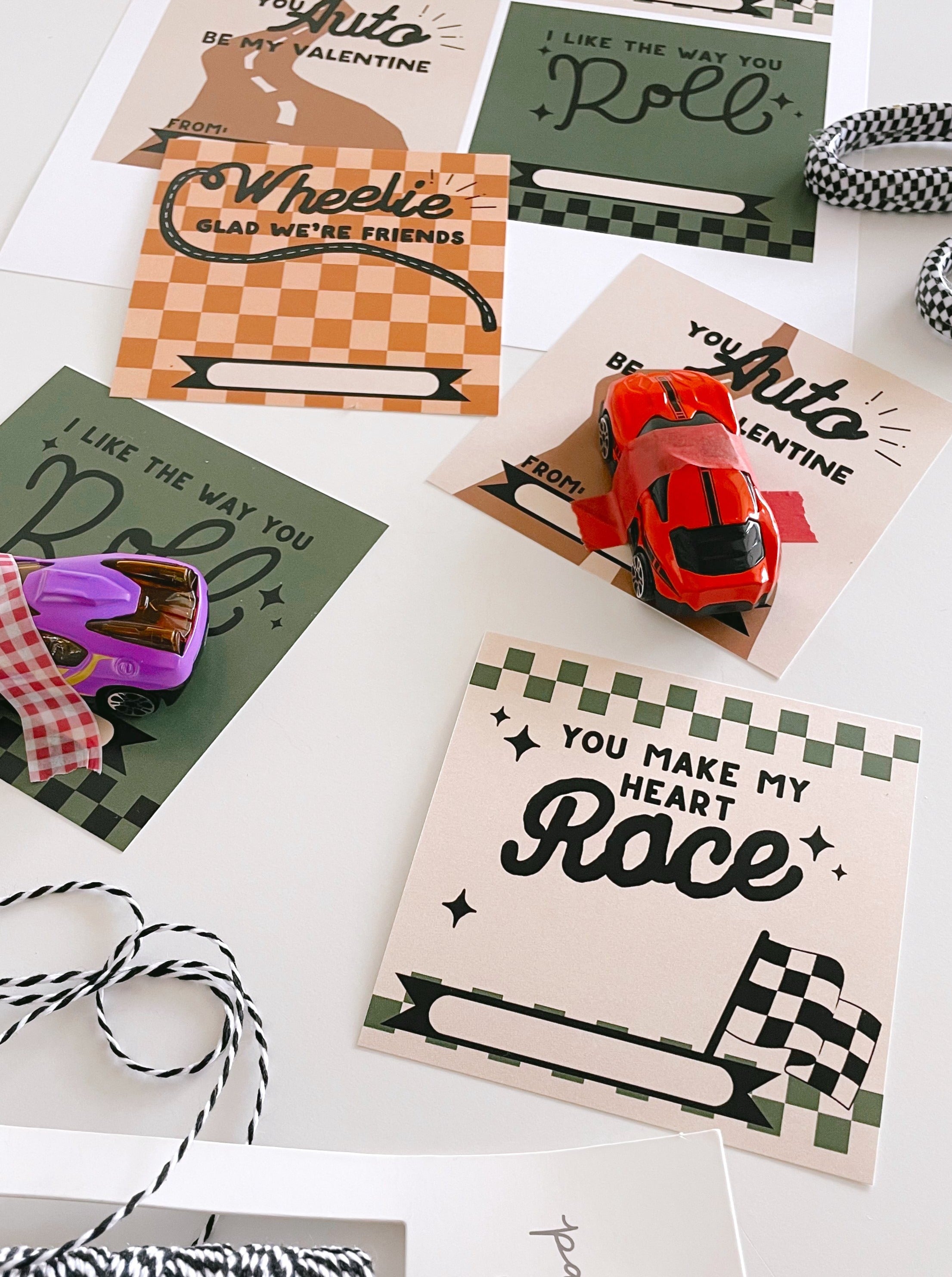 Racing Valentines | Printable Valentines – The Letter Vee