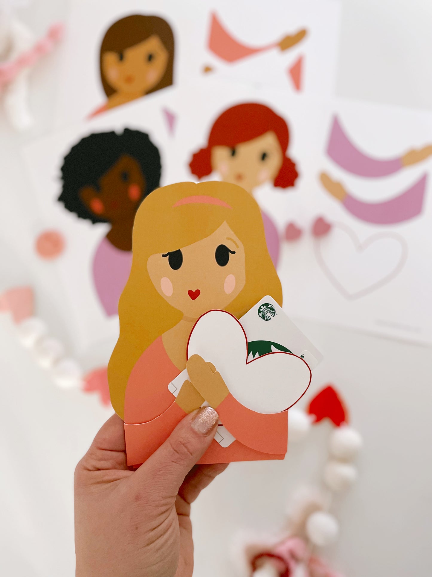 Paper Doll Holder Valentines | Printable Valentines