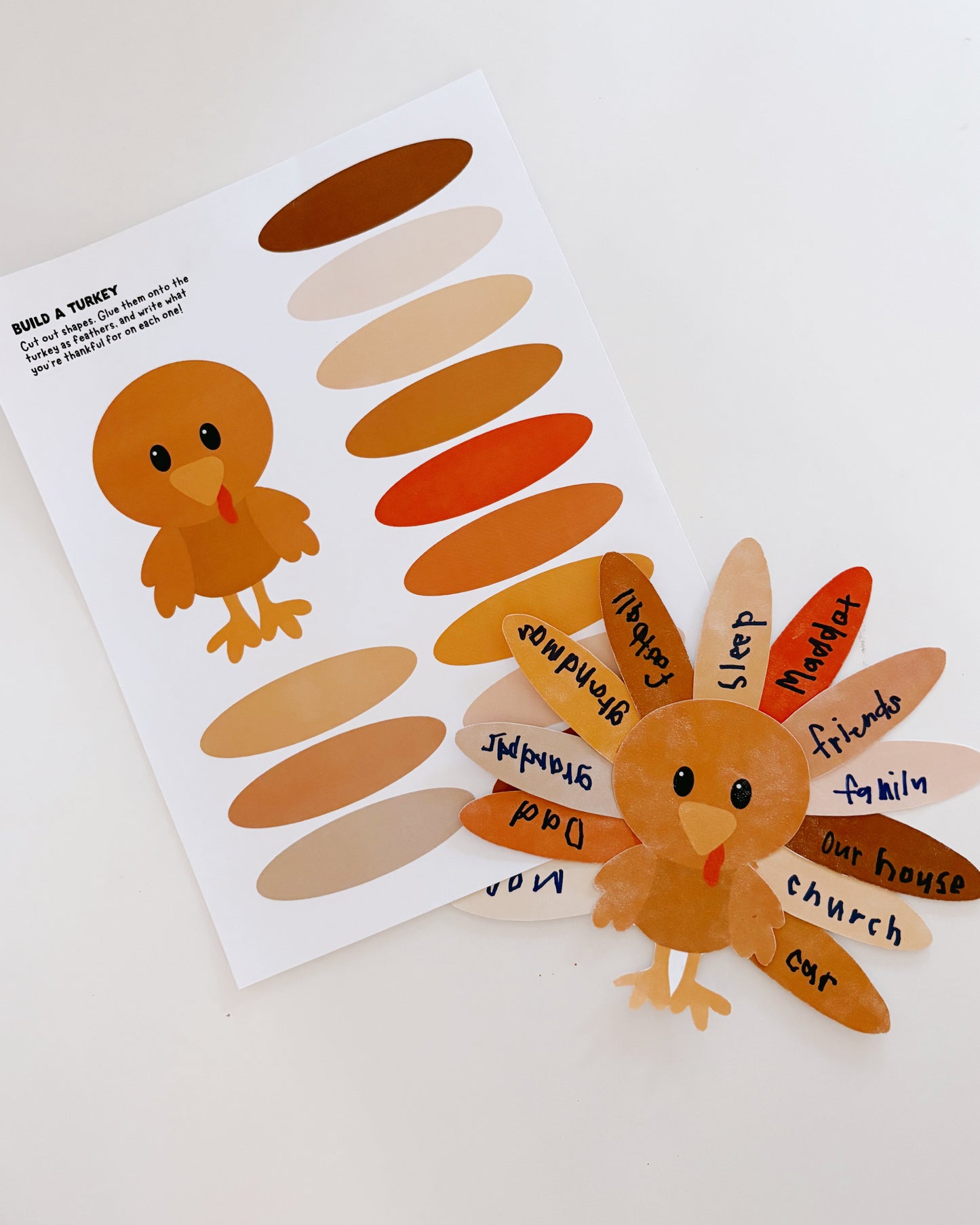 Build-a-Turkey Activity Page | Thanksgiving Activity Page