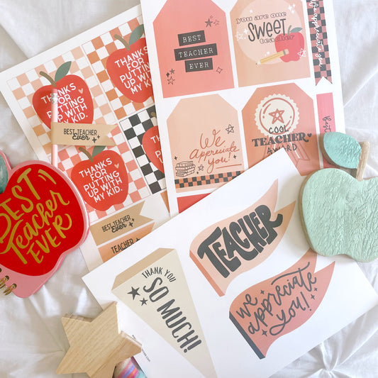 Teacher Appreciation Tags and Flags | Printable tags