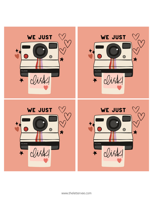We just CLICK Valentines | Printable Valentines