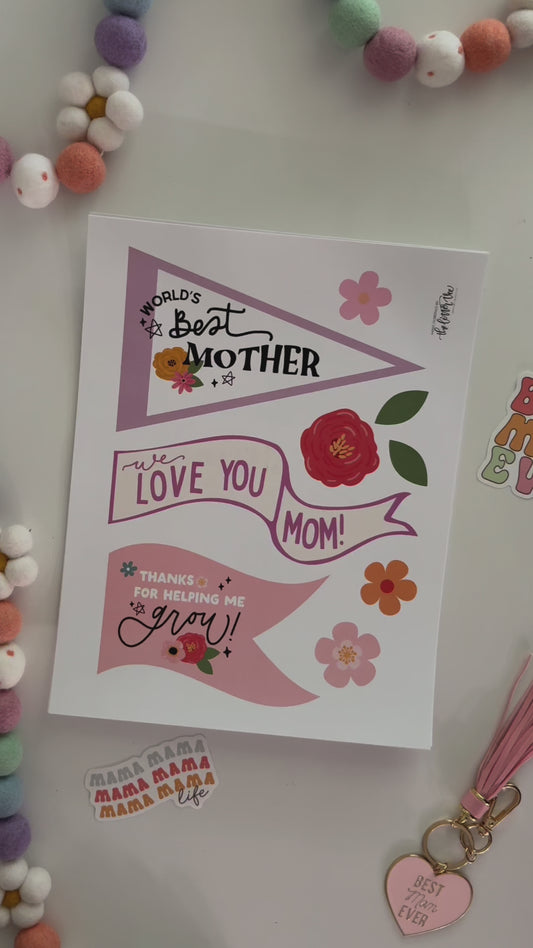 Mother’s Day Floral theme | Flags + Tags