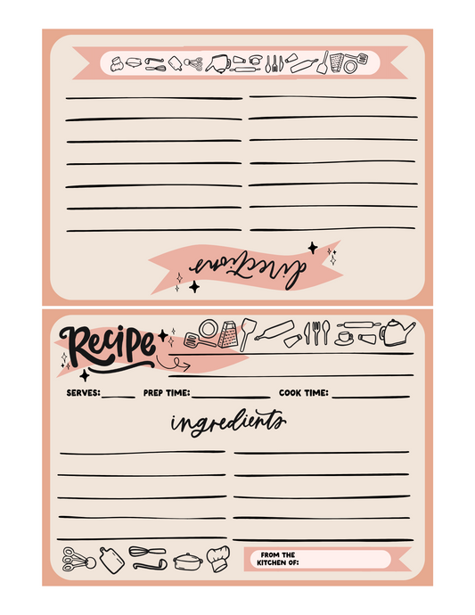 Recipe Card | Printable keepsake