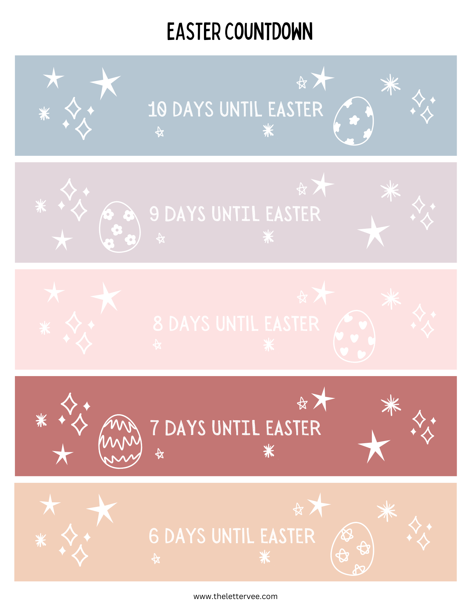 Paper Chain Countdown | Easter – The Letter Vee paper-chain-countdown-easter-the-letter-vee