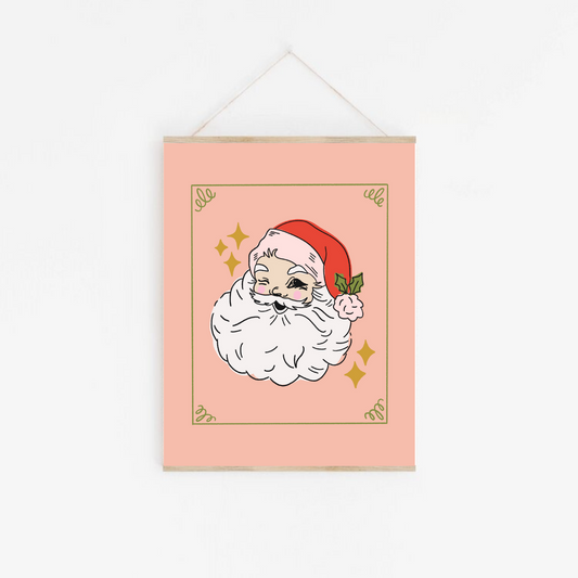 Winking Santa | Framable Art Prints