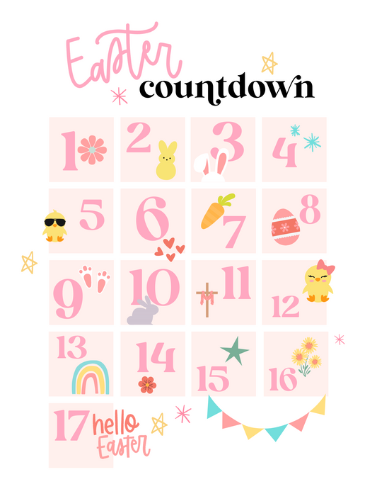 Easter Countdown | Printable activity