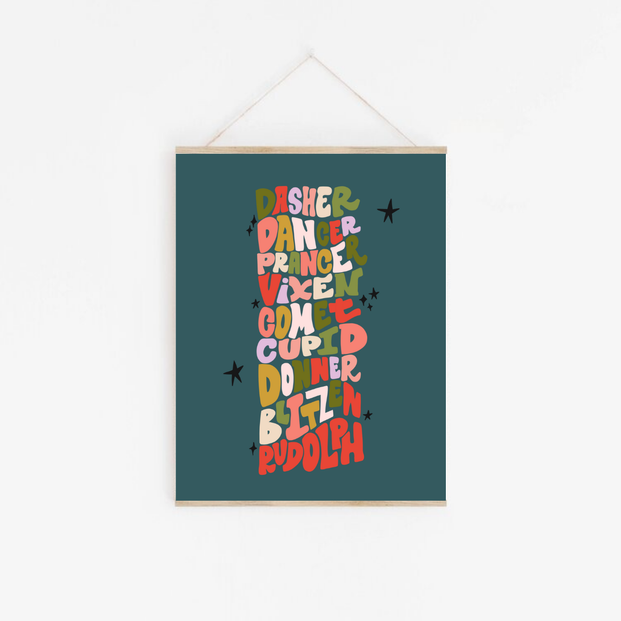 Reindeer Names | Framable Art Prints