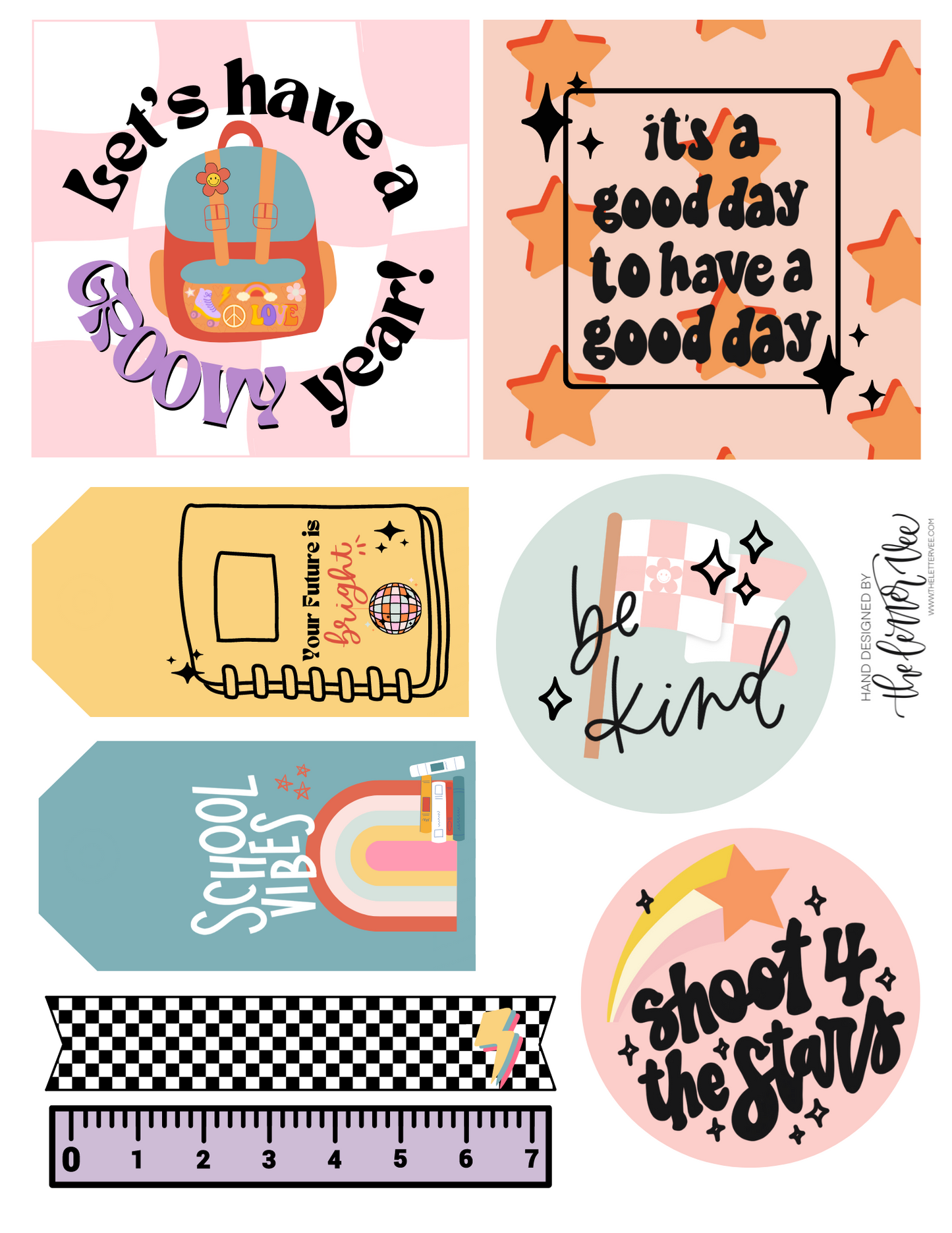 Retro School Bundle | Printable Bundle