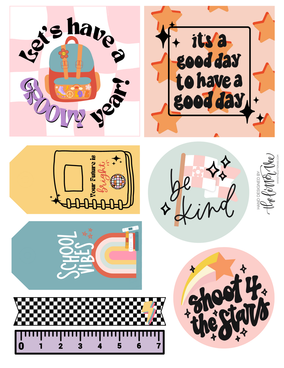 Retro School Bundle | Printable Bundle – The Letter Vee